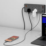 Powerology 8AC 2990W Power Strip PD 20W - Black