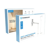 Powerology Multi-Joint Floor Stand Metal Base Phone & Tablet - White Marhaba International