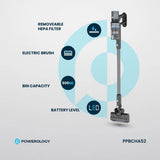 Powerology Cordless Stick Vacuum - Black Marhaba International