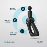 Powerology Full-Body Massage Gun - Black Marhaba International