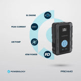 Powerology Jumpstart with Air Pump PD45W 3000A Max Current 20000mAh 160Psi - Grey Marhaba International