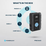Powerology Jumpstart with Air Pump PD45W 3000A Max Current 20000mAh 160Psi - Grey Marhaba International