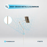 Powerology Multi-Joint Floor Stand Metal Base Phone & Tablet - White