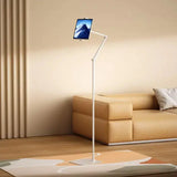Powerology Multi-Joint Floor Stand Metal Base Phone & Tablet - White Marhaba International