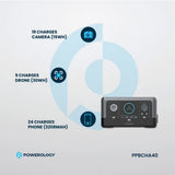 Powerology Portable Power Generator Fast Charging 76800mAh 300W - Black Marhaba International