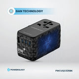 Powerology Universal GaN 85W Super Charger Retractable Type-C Cable Marhaba International
