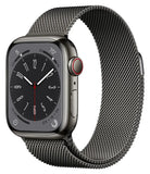 Apple Watch Series 8 GPS + Cellular, 45 mm, Graphite Stainless Steel Case with Graphite Milanese Loop Marhaba International