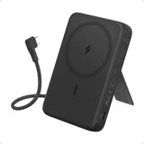 Anker Zolo Magnetic Power Bank, 10,000mAh Wireless Portable Charger with 30W Max Fast Charging, Battery Pack with Built-in USB-C Cable and Adjustable Stand, for iPhone 16/15 Series, AirPods, and More(A1685H11) Marhaba International