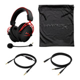 HyperX Cloud Alpha - Gaming Headset, Dual Chamber Drivers, Legendary Comfort, Aluminum Frame, Detachable Microphone, Works on PC, PS4, PS5, Xbox One/ Series X|S, Nintendo Switch and Mobile – Red