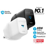 شاحن Anker 313 (Ace، 45W)A2643K11