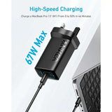 Anker 3 Port Ultra Fast Charger 67W A2674 Marhaba International