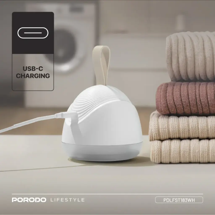 Porodo Lifestyle Fabric Shaver Lint & Bobbles Remover - White Porodo Lifestyle Fabric Shaver Lint & Bobbles Remover - White