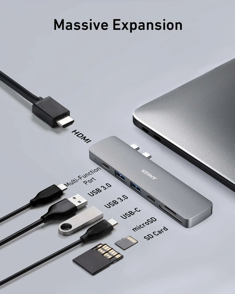 Anker 547 USB-C Hub (7-in-2, for MacBook)A8371HA1 Anker 547 USB-C Hub (7-in-2, for MacBook)A8371HA1