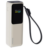 Porodo Smart Display 20000mAh Power Bank with Built-In Type-C Cable - Beige Marhaba International