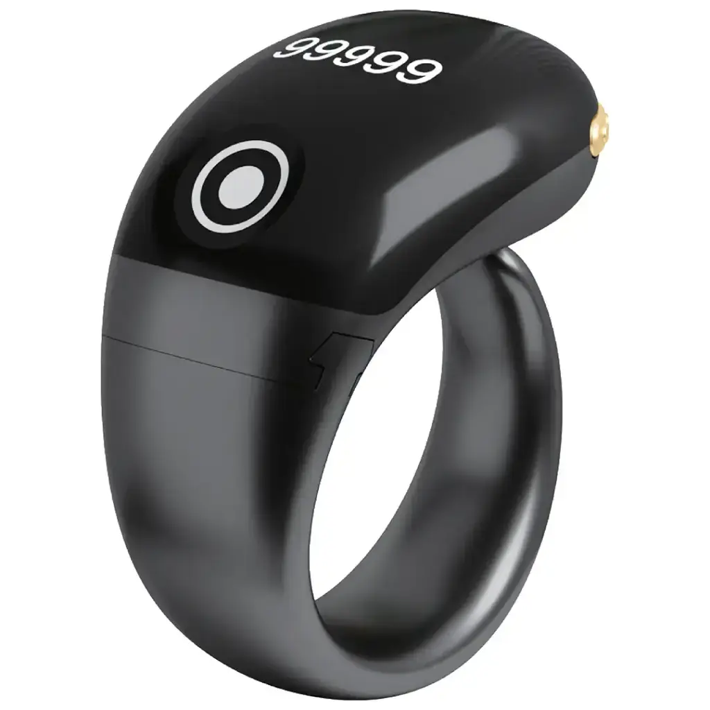 Green Lion Smart Zikr Ring with OLED Display - Black Green Lion Smart Zikr Ring with OLED Display - Black