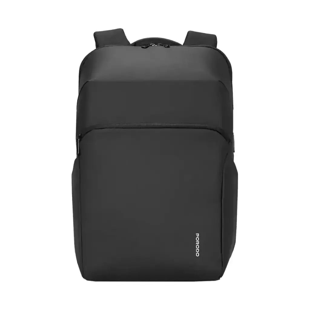 Porodo Lifestyle Water-Resistant PU Backpack - Black Porodo Lifestyle Water-Resistant PU Backpack - Black