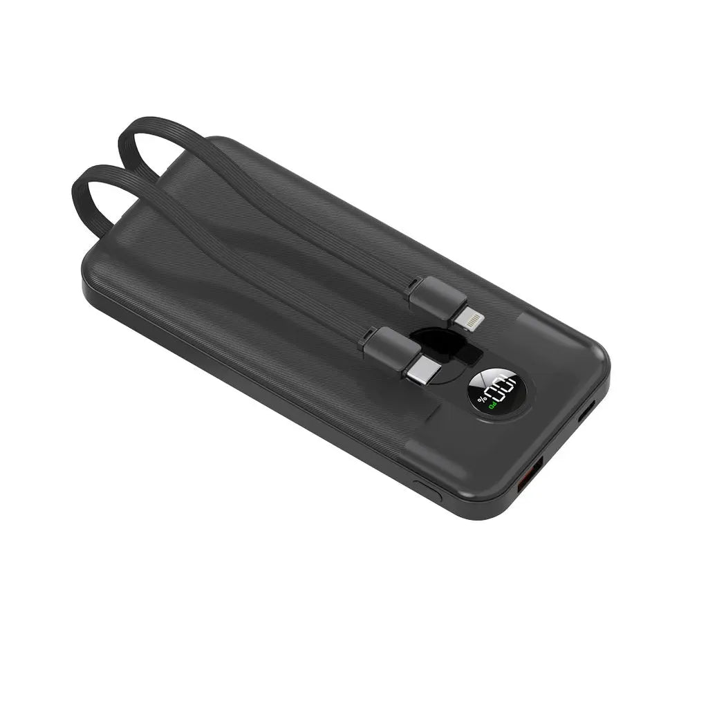 Porodo 10000mAh Powerbank Integrated Cable Porodo 10000mAh Powerbank Integrated Cable