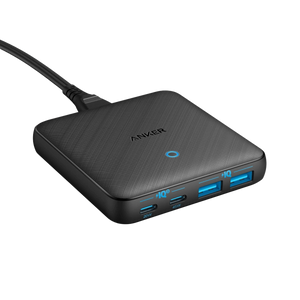 شاحن Anker USB C، 543 (65 واط II)، PIQ 3.0 وGaN 4-Port Slim Fast Wall Charger (A2046K11) 