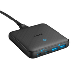 شاحن Anker USB C، 543 (65 واط II)، PIQ 3.0 وGaN 4-Port Slim Fast Wall Charger (A2046K11) 