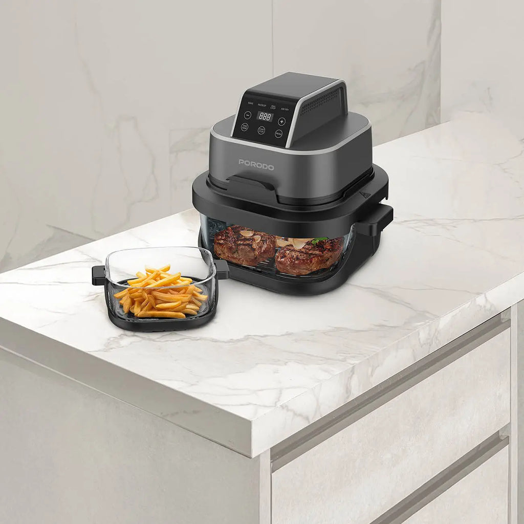 Porodo 4 in 1 Air Fryer / Dual Design / 4 Cooking Modes / 1500W Power Porodo 4 in 1 Air Fryer / Dual Design / 4 Cooking Modes / 1500W Power