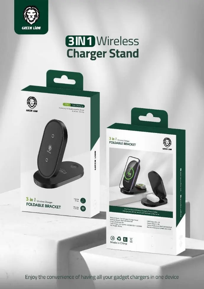 3 In 1 Foldable Bracket Wireless Charger 3 In 1 Foldable Bracket Wireless Charger