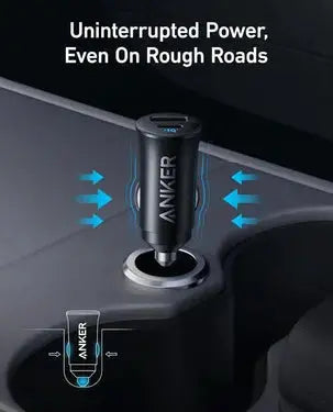 Anker PowerDrive Dual Port Car Charger / Fast Charging / 30W / Over Current Protection / 22.5W Max USB-A / 30W Max USB-C / A2741H11 - Black Anker PowerDrive Dual Port Car Charger / Fast Charging / 30W / Over Current Protection / 22.5W Max USB-A / 30W Max USB-C / A2741H11 - Black