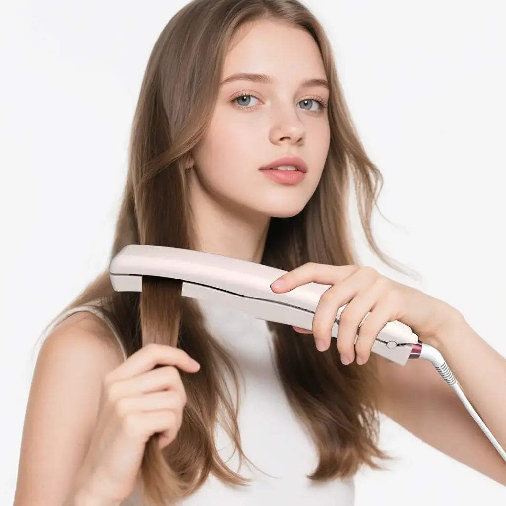 Porodo Dual-Mode Hair Straightening Brush with Detachable Comb - Pink Porodo Dual-Mode Hair Straightening Brush with Detachable Comb - Pink