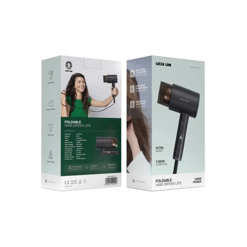 Green Lion Foldable Hair Dryer Lite 1200W Green Lion Foldable Hair Dryer Lite 1200W