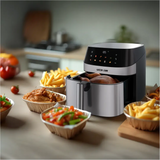 Green Lion Deluxe Air Fryer LED Touch Screen 8L - Black Marhaba International