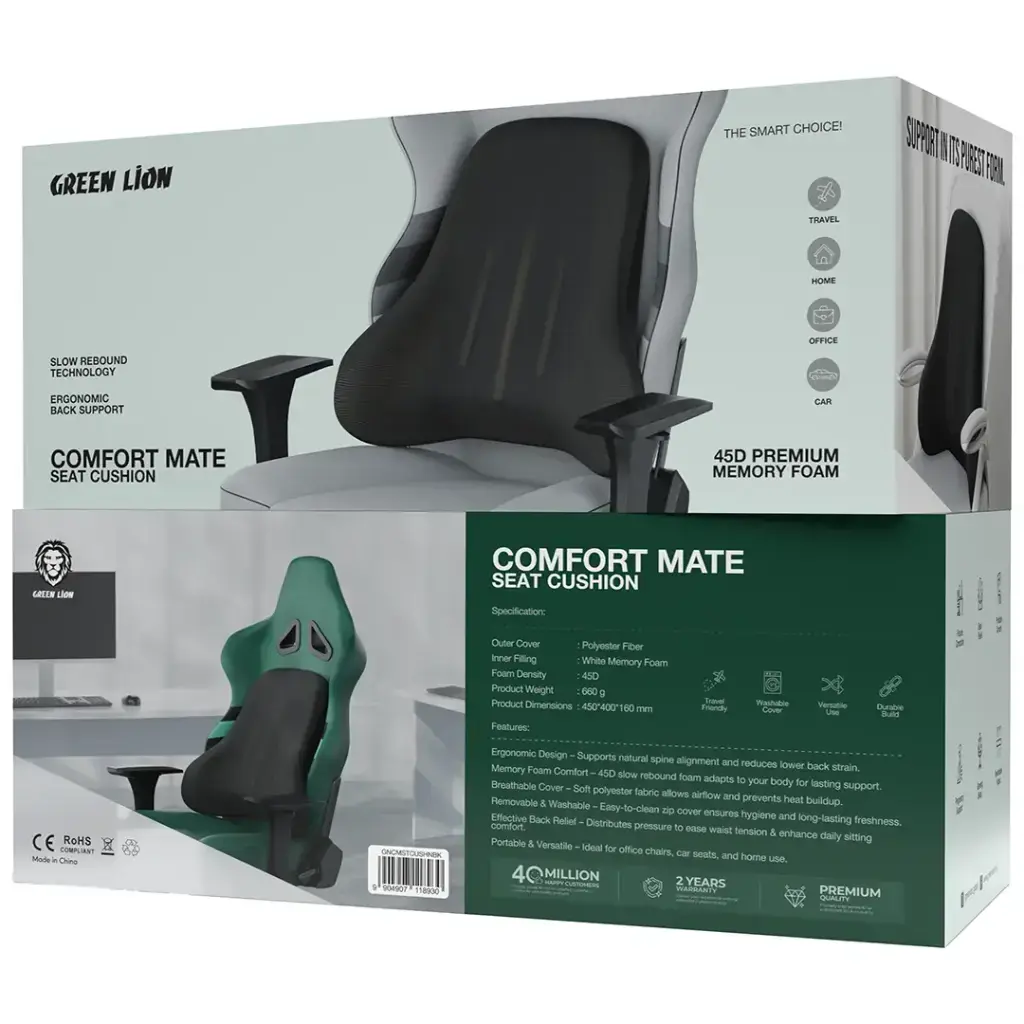 Green Lion Comfort Mate Seat Cushion - Black Green Lion Comfort Mate Seat Cushion - Black