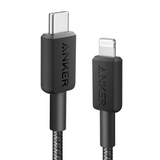 كابل Anker 322 USB-C إلى Lightning مضفر بطول 3 أقدام A81B5H11 - أسود