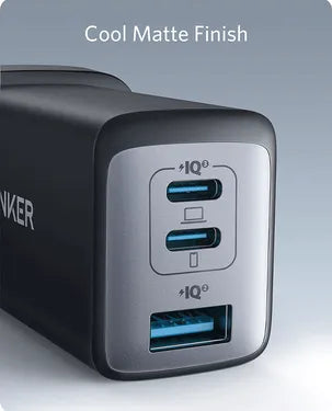 شاحن Anker PowerPort III ثلاثي المنافذ بقوة 65 وات A2667K11 - أسود