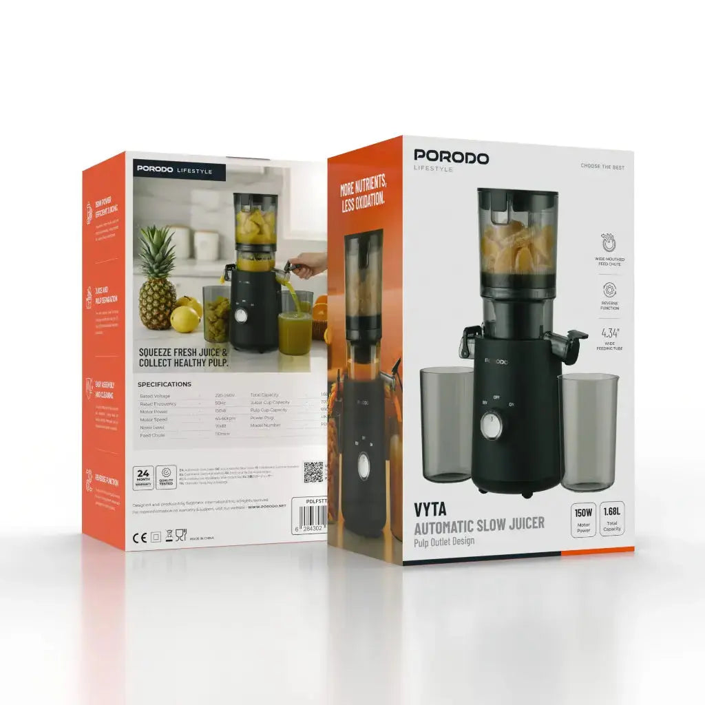 Porodo Vita Automatic Slow Juicer Qatar - High Yield Cold Press Juicer Porodo Vita Automatic Slow Juicer Qatar - High Yield Cold Press Juicer