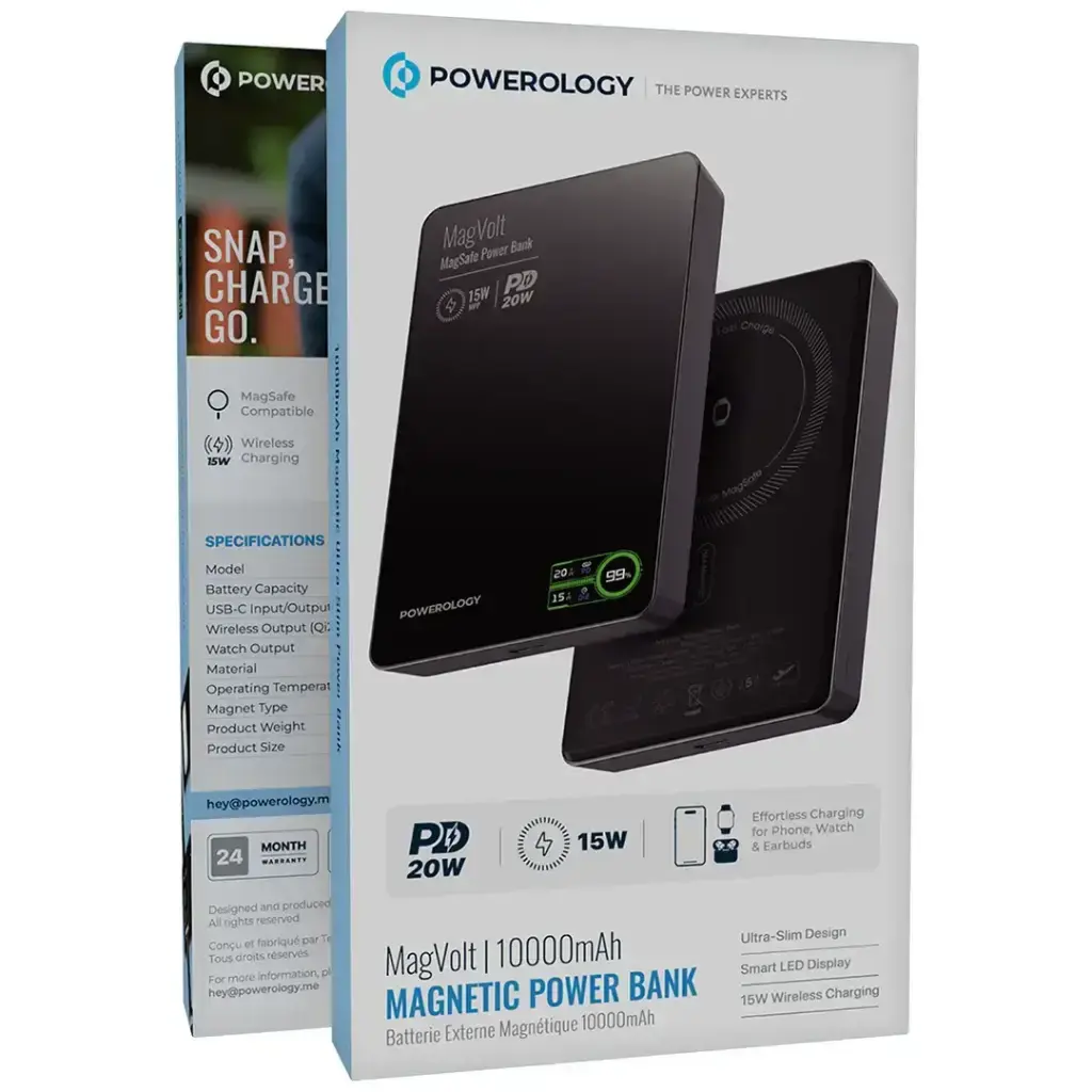 Powerology MagVolt 10000mAh Magnetic Power Bank Powerology MagVolt 10000mAh Magnetic Power Bank