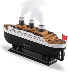 New Jellyfish Ship Decompression Aroma Diffuser Smoke Ring Humidifiers Cruise Boat 250Ml Remote Control Ultrasonic With Ce Rohs