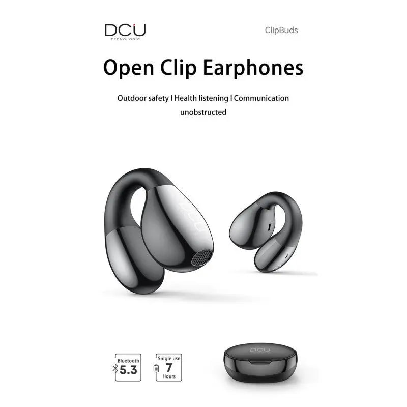 DCU CLIP BUDS Bluetooth earphones black DCU CLIP BUDS Bluetooth earphones black
