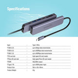 Porodo Blue 7 In 1 Hub HDMI 2XUSB-A 2XUSB-C SD MicroSD Marhaba International