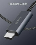 كابل محول فيديو Anker USB-C إلى HDMI بطول 1.8 متر / 6 أقدام من النايلون بدقة 4K وتردد 60 هرتز A8730 