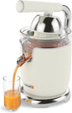 Green Lion Vintage Citrus Juicer with 400mL Capacity, Aluminum + SS + AS + PP + ABS Material, BS Power Plug, 1.1m Cable Length, Small and Large Juice Cones, Anti-Slip Base - Cream