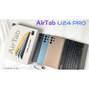 تابلت Air Tab U24 Pro، نظام تشغيل Android 13، شاشة 10.1 بوصة FHD Incell، ذاكرة وصول عشوائي سعتها 16 جيجابايت، ذاكرة تخزين داخلية سعتها 1 تيرابايت، كاميرا بدقة 13 ميجابكسل و30 ميجابكسل، بطارية 10000 مللي أمبير في الساعة، تابلت يعمل بنظام Android 