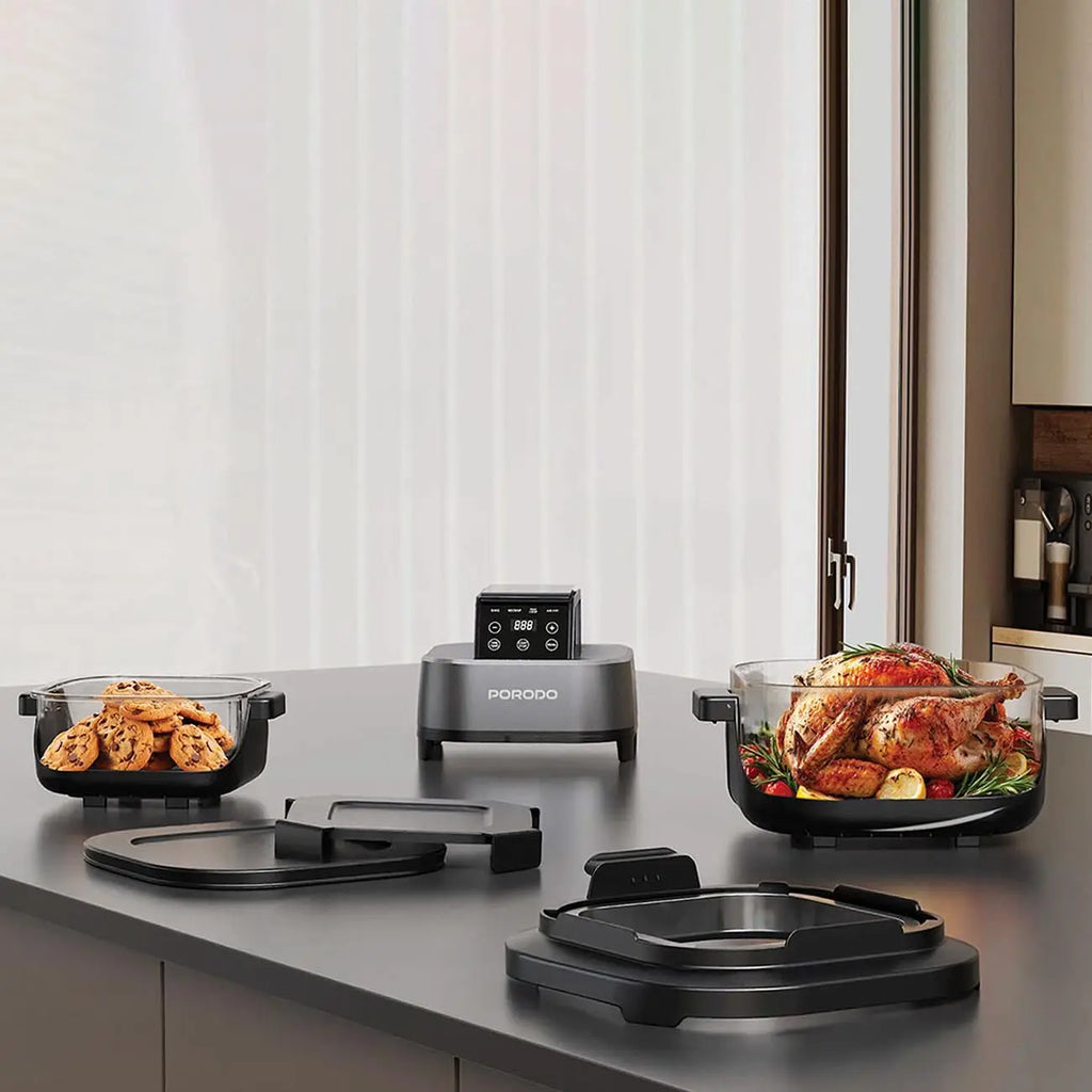 Porodo 4 in 1 Air Fryer / Dual Design / 4 Cooking Modes / 1500W Power Porodo 4 in 1 Air Fryer / Dual Design / 4 Cooking Modes / 1500W Power