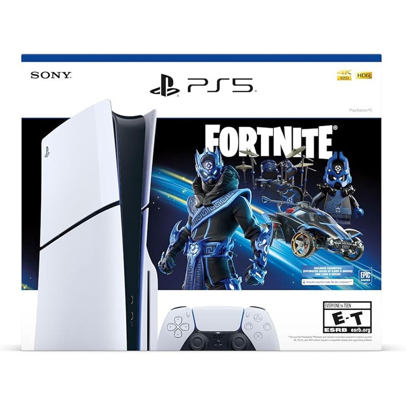 Sony PlayStation 5 Gaming Console Fortnite Cobalt Star Bundle Disc Edition