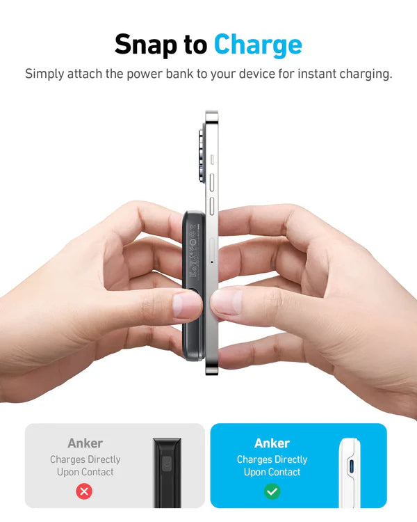 Anker MagGo Power Bank 5000mAh 7.5W with Foldable Stand A1618H11 - Black