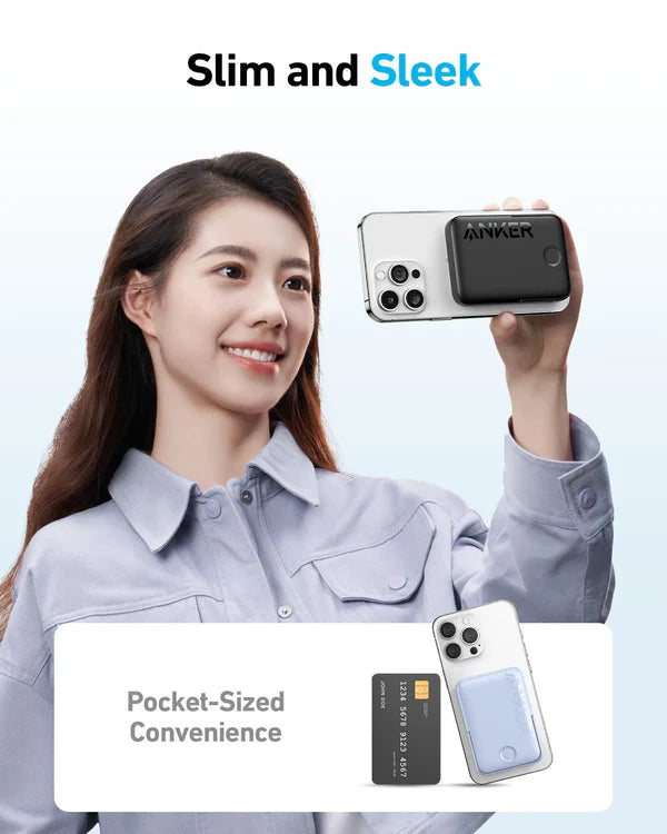 Anker MagGo Power Bank 5000mAh 7.5W with Foldable Stand A1618H11 - Black