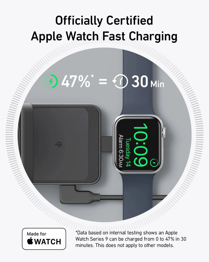 Anker MagGo 3-in-1 Wireless Charging Station with USB-C to USB-C cable | 15W | Qi2 Certified | MagSafe Compatibility | B2557 - Black Anker MagGo 3-in-1 Wireless Charging Station with USB-C to USB-C cable | 15W | Qi2 Certified | MagSafe Compatibility | B2557 - Black