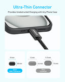 كابل شحن سريع مضفر Anker Zolo USB C إلى USB C بقوة 240 وات بطول 6 أقدام، A8060H11 