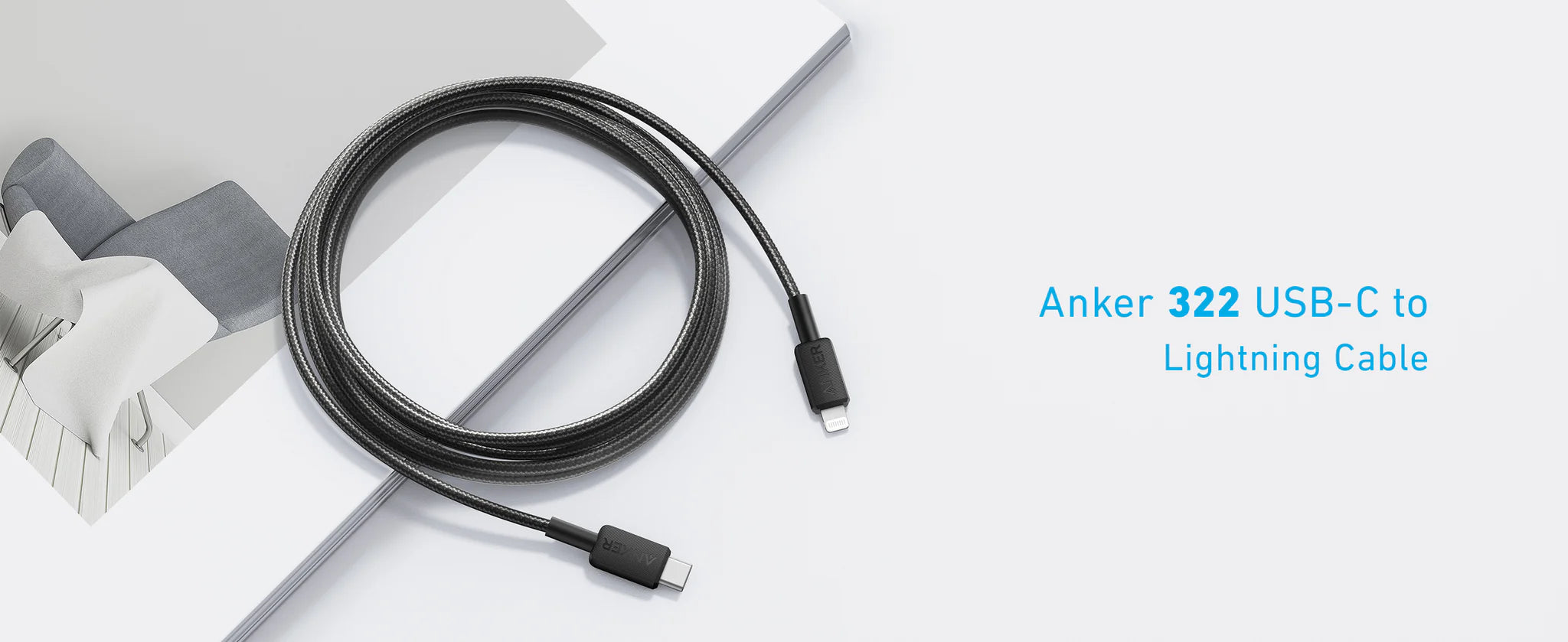 كابل Anker 322 USB-C إلى Lightning 