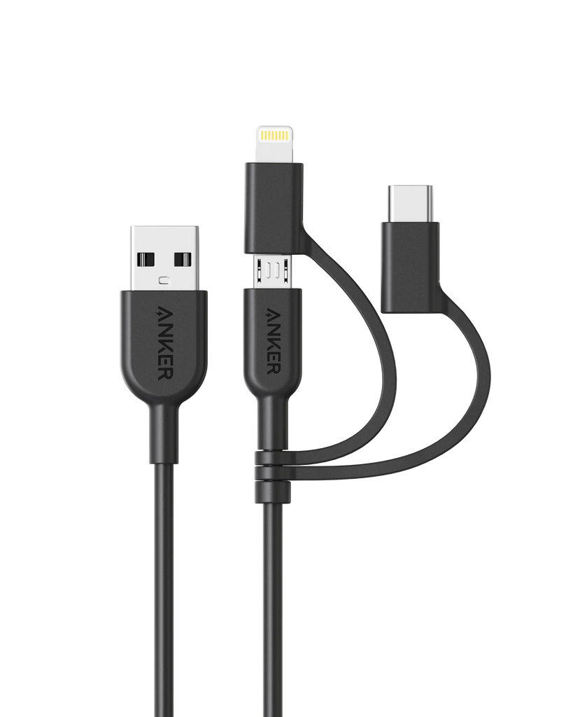 Anker 321 USB-A to Lightning Cable (3 ft 3-in-1)A8436H12 Anker 321 USB-A to Lightning Cable (3 ft 3-in-1)A8436H12
