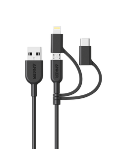 Anker 321 USB-A to Lightning Cable (3 ft 3-in-1)A8436H12