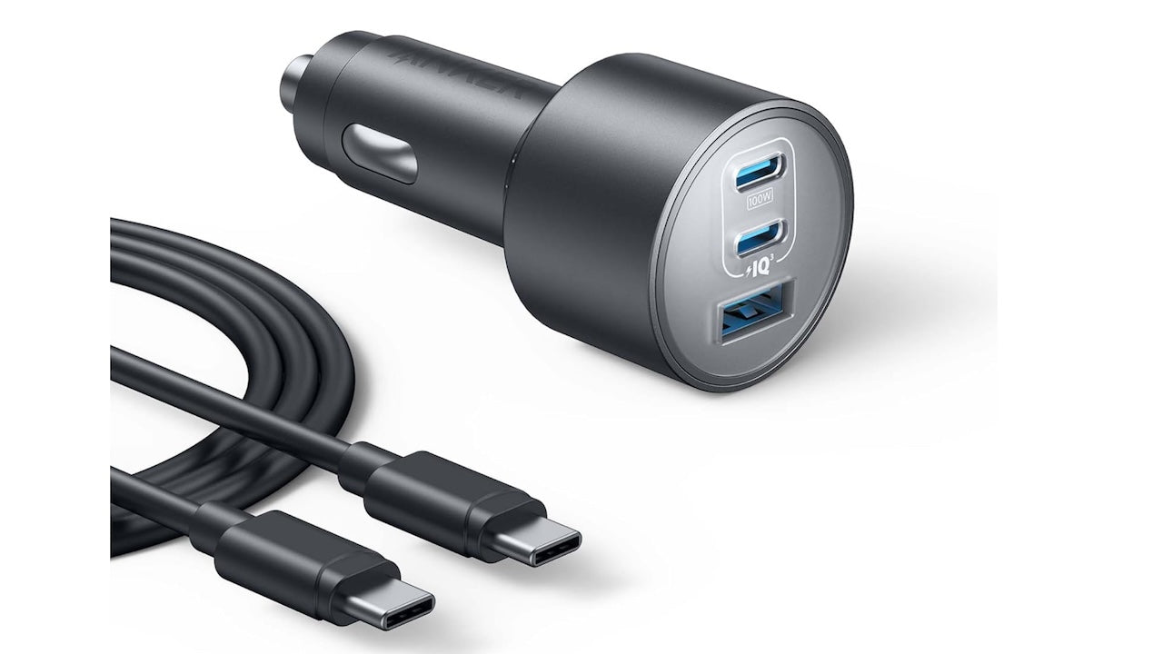 شاحن سيارة Anker USB-C، شاحن سريع مدمج بثلاثة منافذ بقوة 67 وات (A2731HA1) 